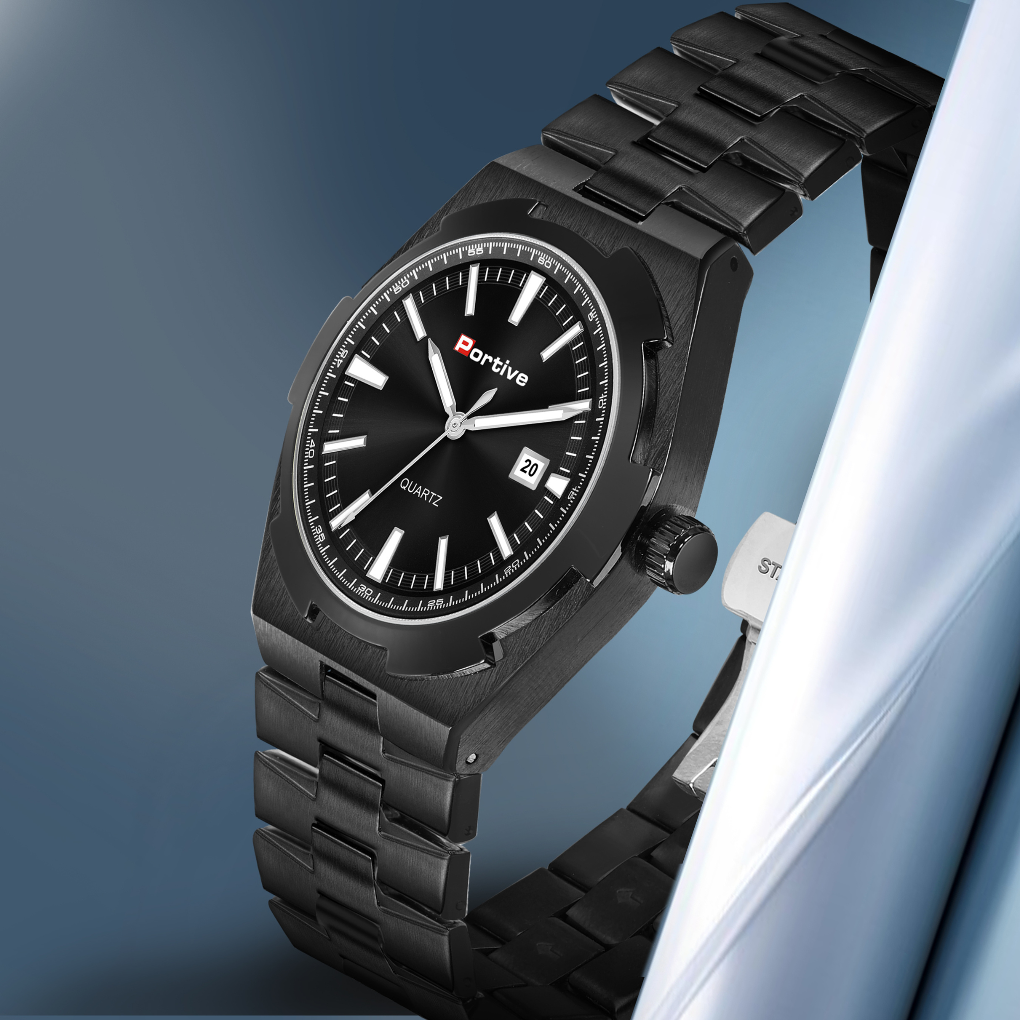 PROFESSIONAL LUXURY LOOK DATE DISPLAY WATCH