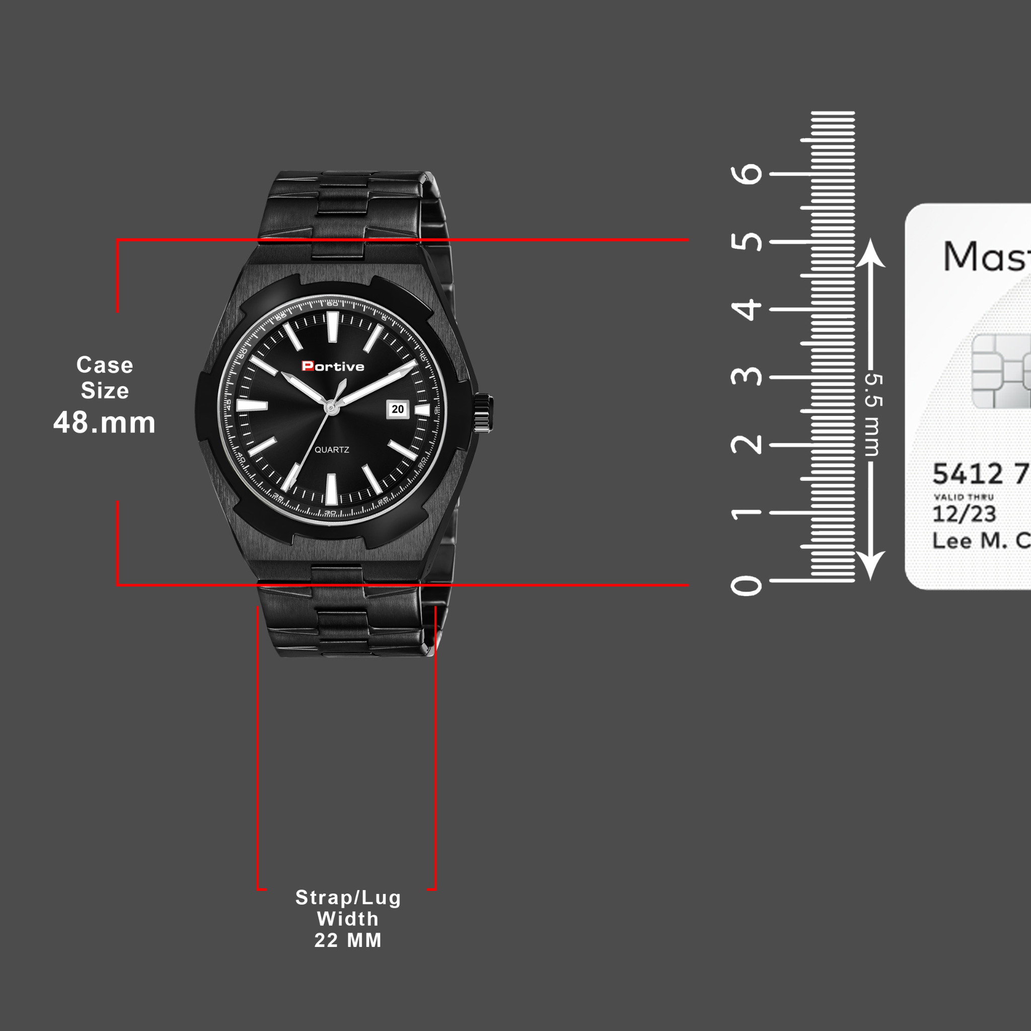 PROFESSIONAL LUXURY LOOK DATE DISPLAY WATCH