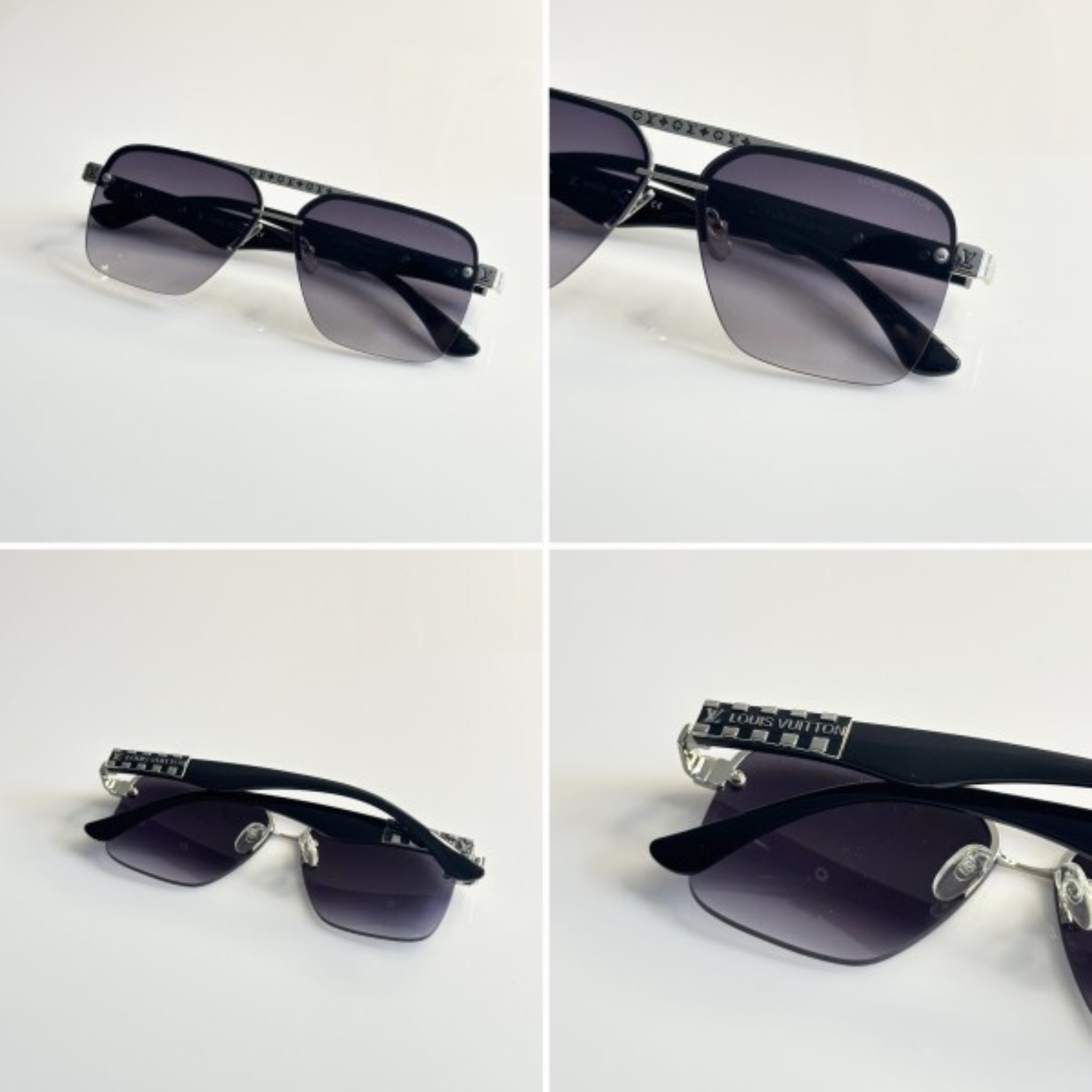 BRANDED BLUE SILVER SUNGLASSES