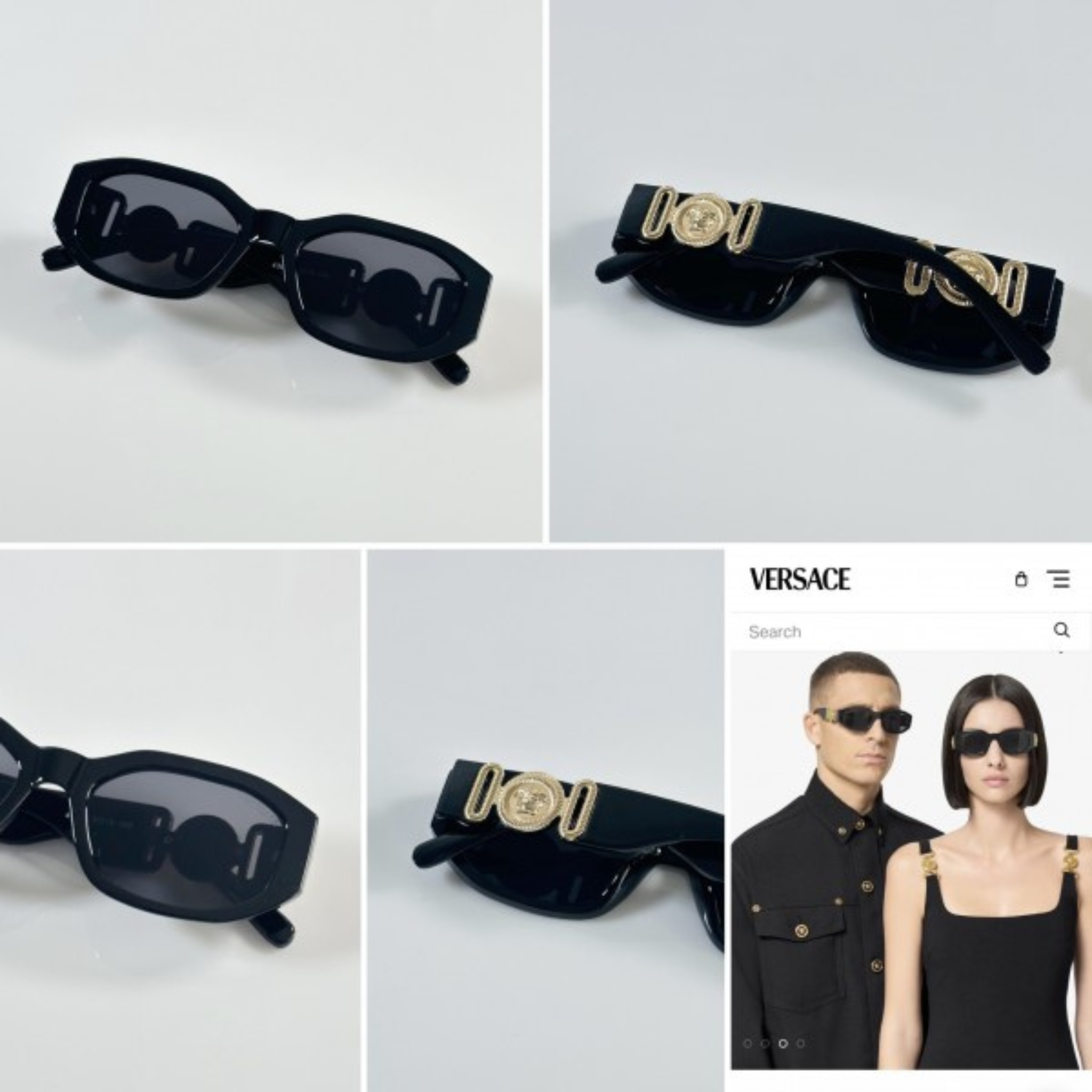 MEN BLACK MEDUSA INJECTED SUNGLASSES