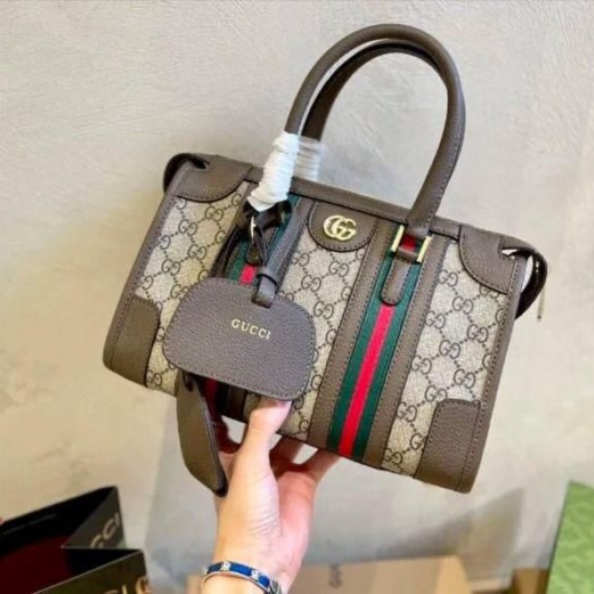 DESIGNER STRIPED WOMEN HANDBAG