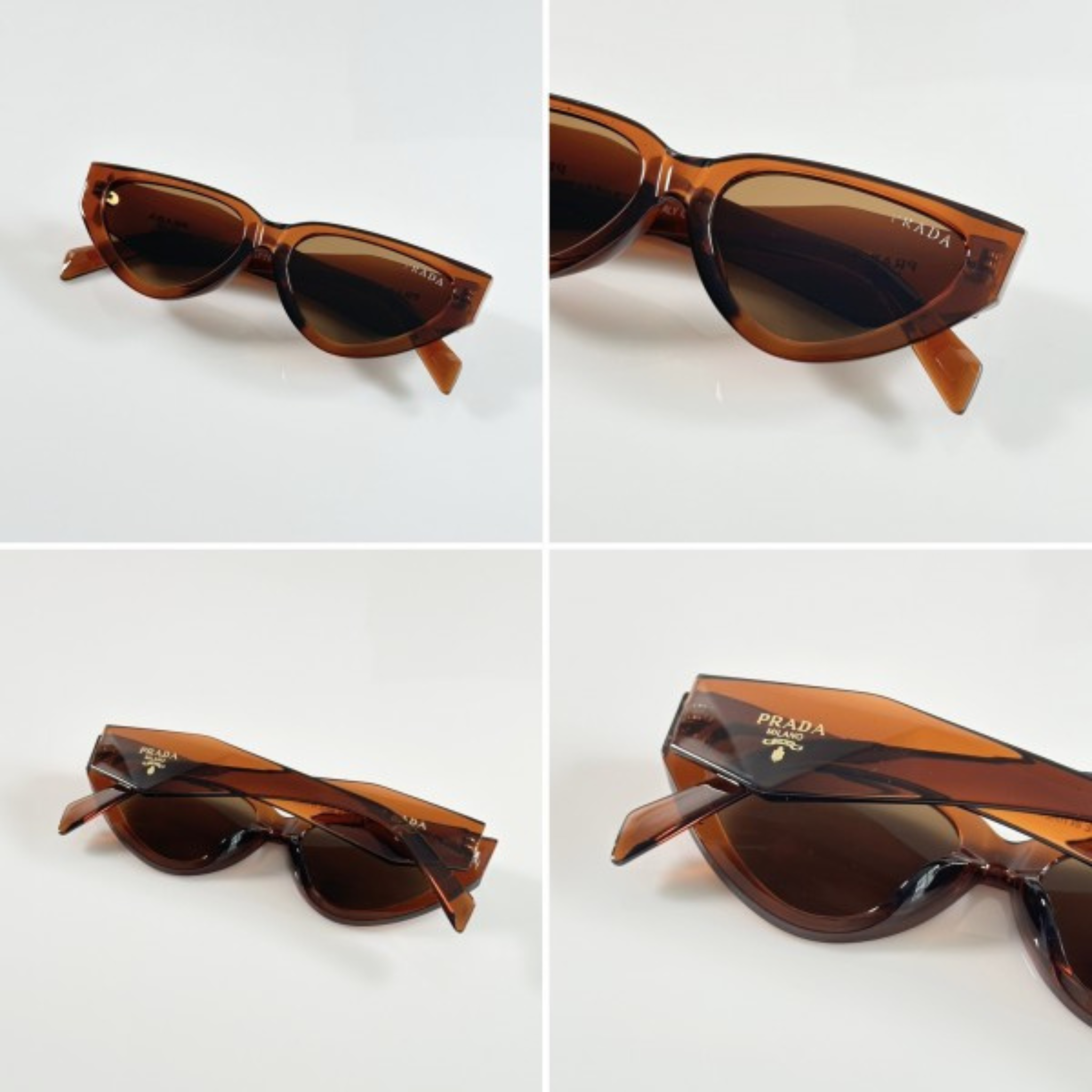 WOMEN'S SHADED BROWN GEOMETRIC SUNGLASSES