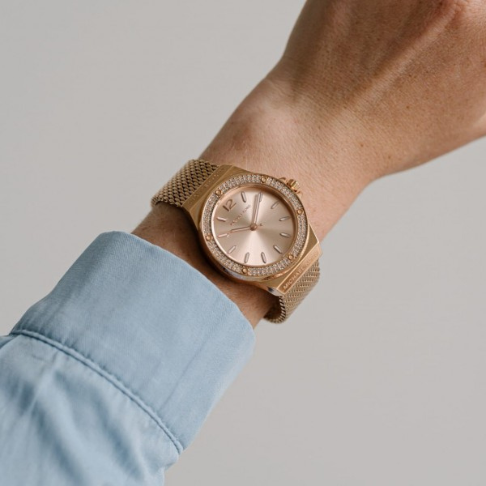 WOMEN ROSE GOLD LENNOX ANALOG QUARTZ WATCH