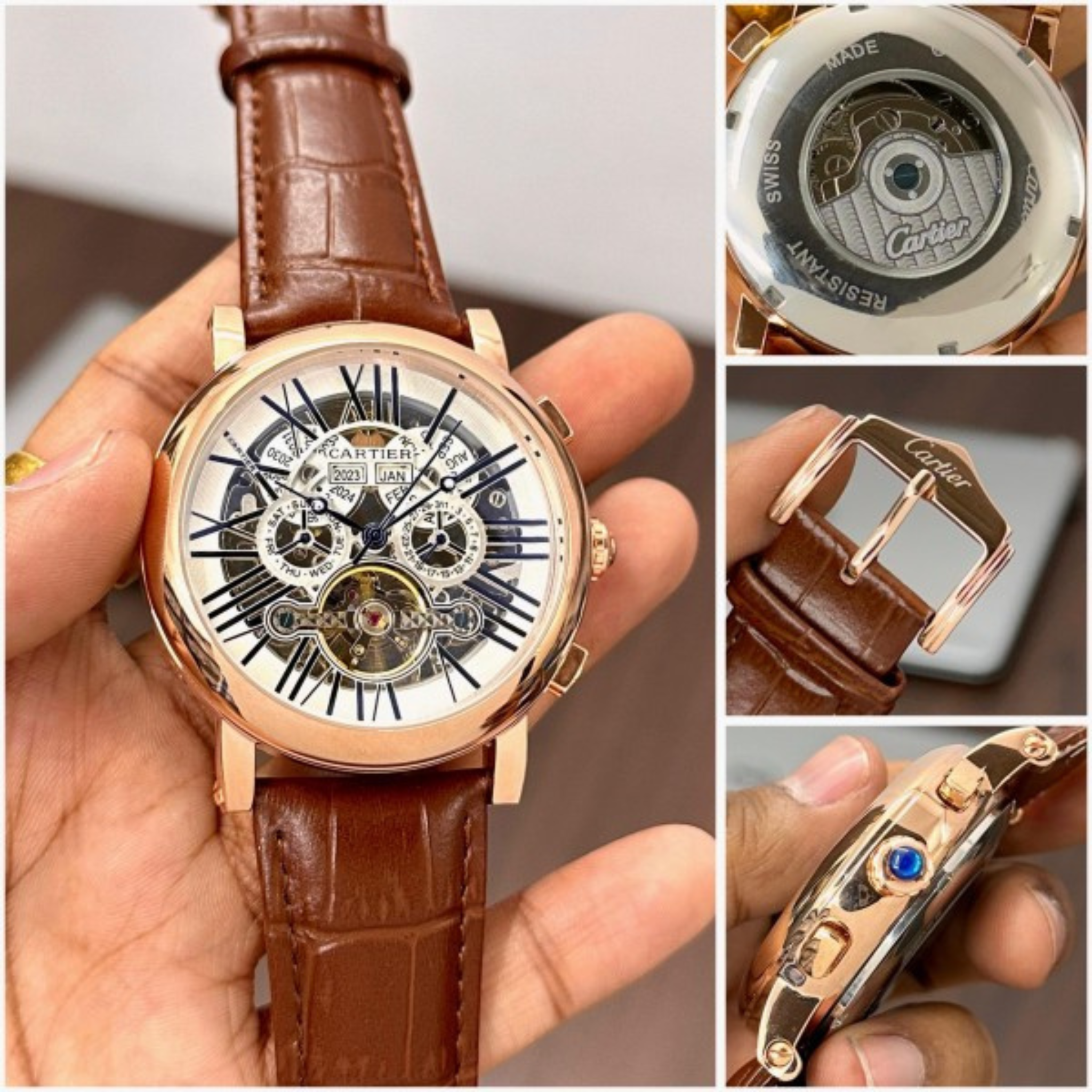 ANALOG AUTOMATIC ROTATING TOURBILLON MACHINERY WATCH