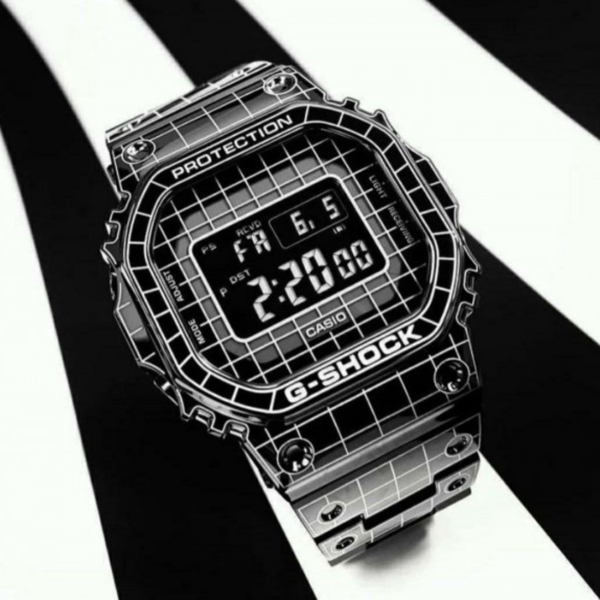 LIMITED EDITION FULL METAL BLACK DIGITAL WATCH