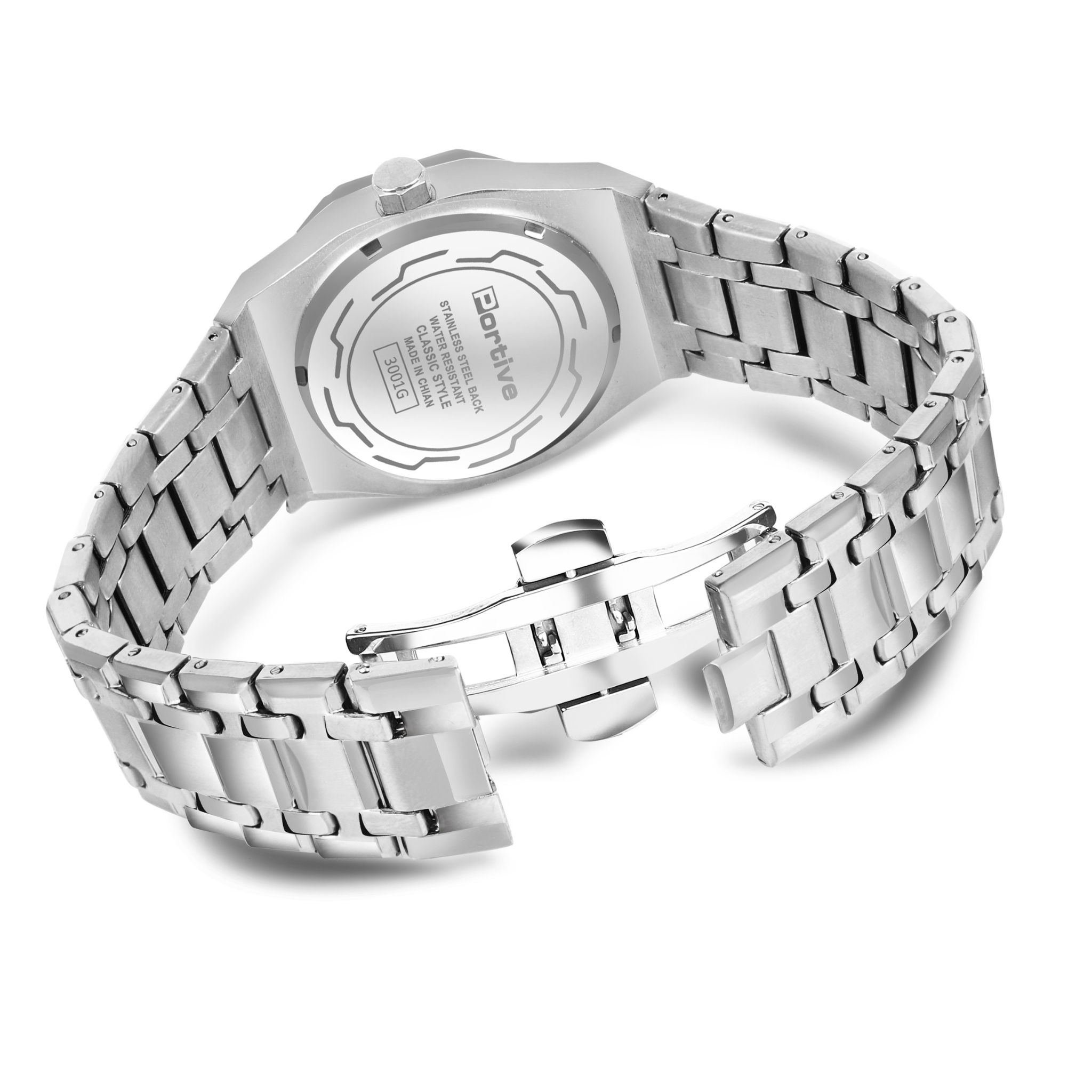 SILVER FASHION WATCH WITH HEAVY STEEL