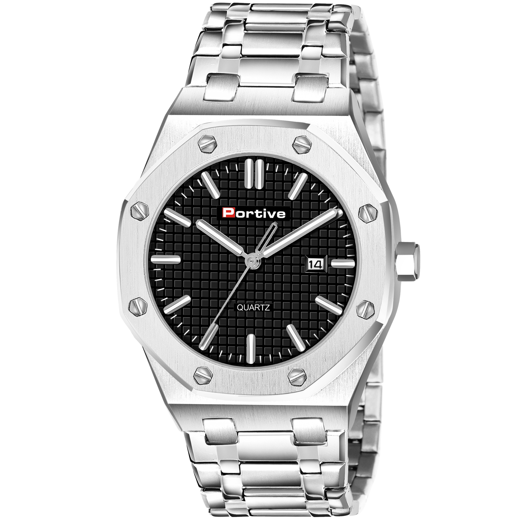 SILVER FASHION WATCH WITH HEAVY STEEL