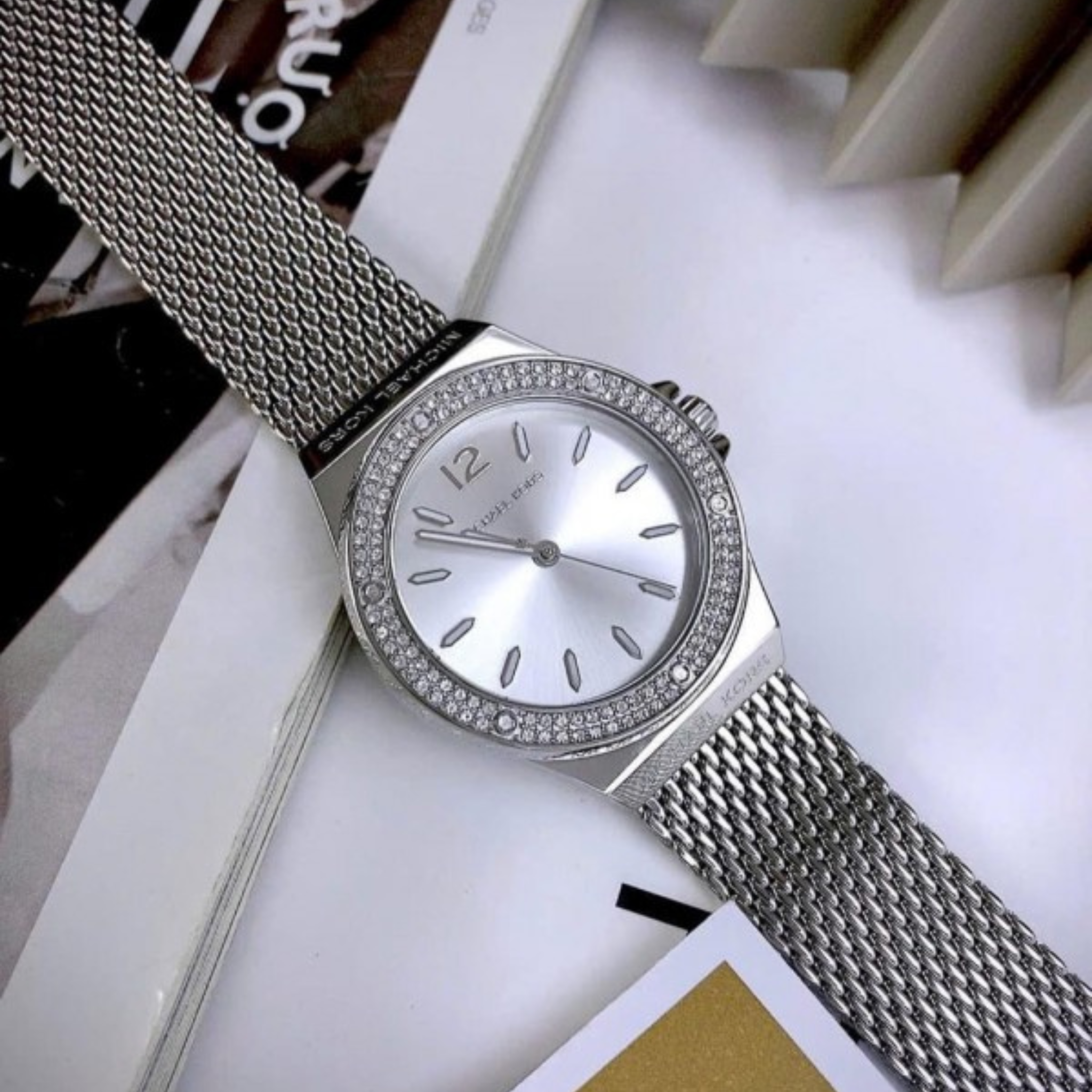 PURE SILVER DIAL WOMEN WATCH