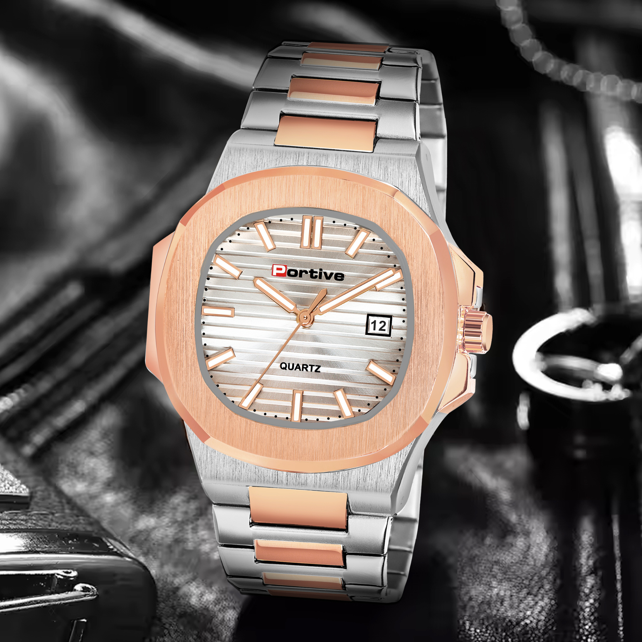 PERMIUM ROSE GOLD BRANDED WATCH