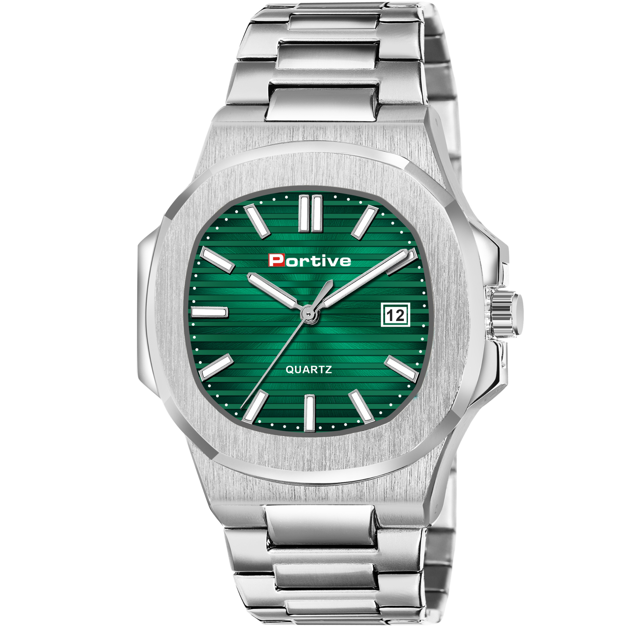 BUY SILVER GREEN TRANDING WATCH