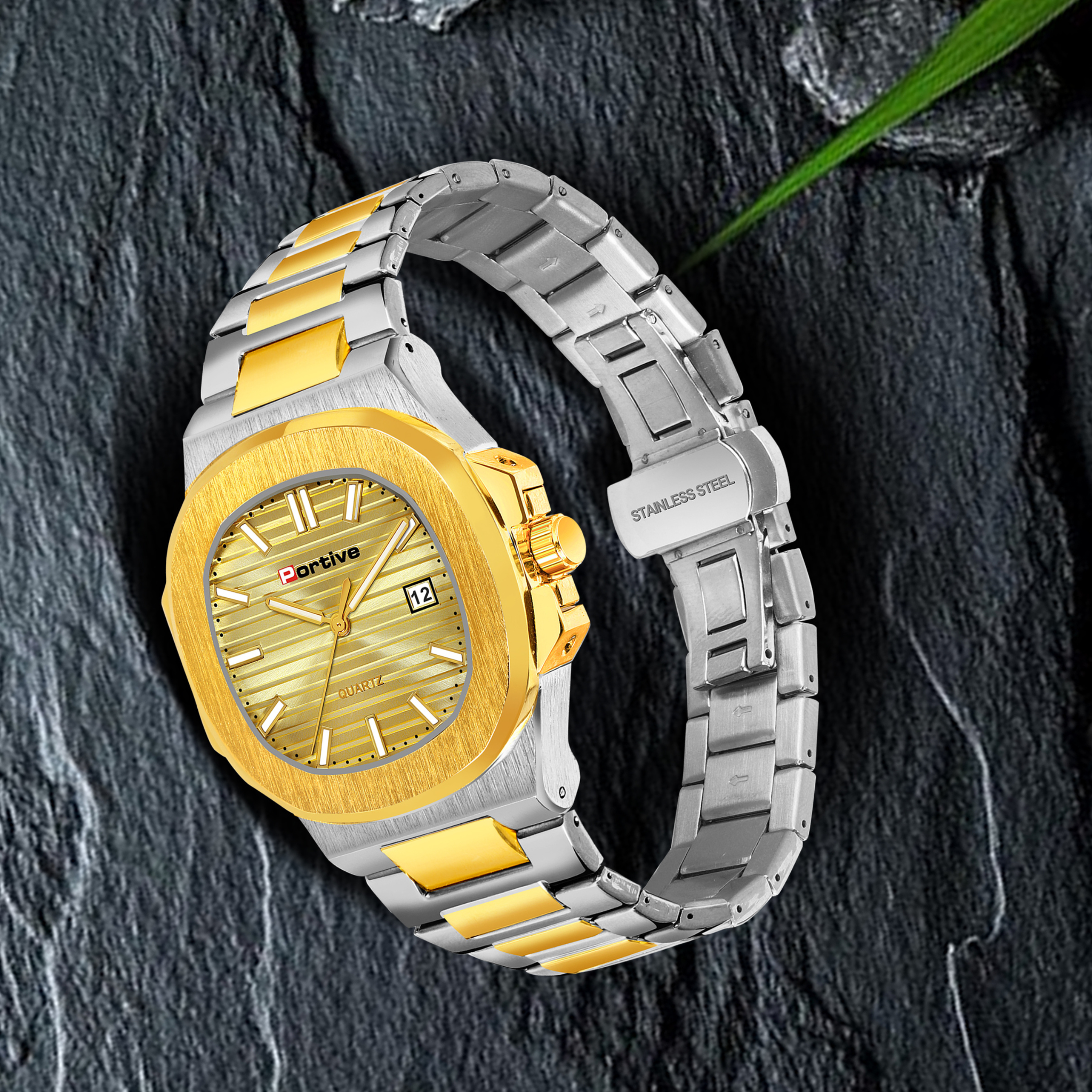 BRANDED TWO TONE GOLDEN WATCH