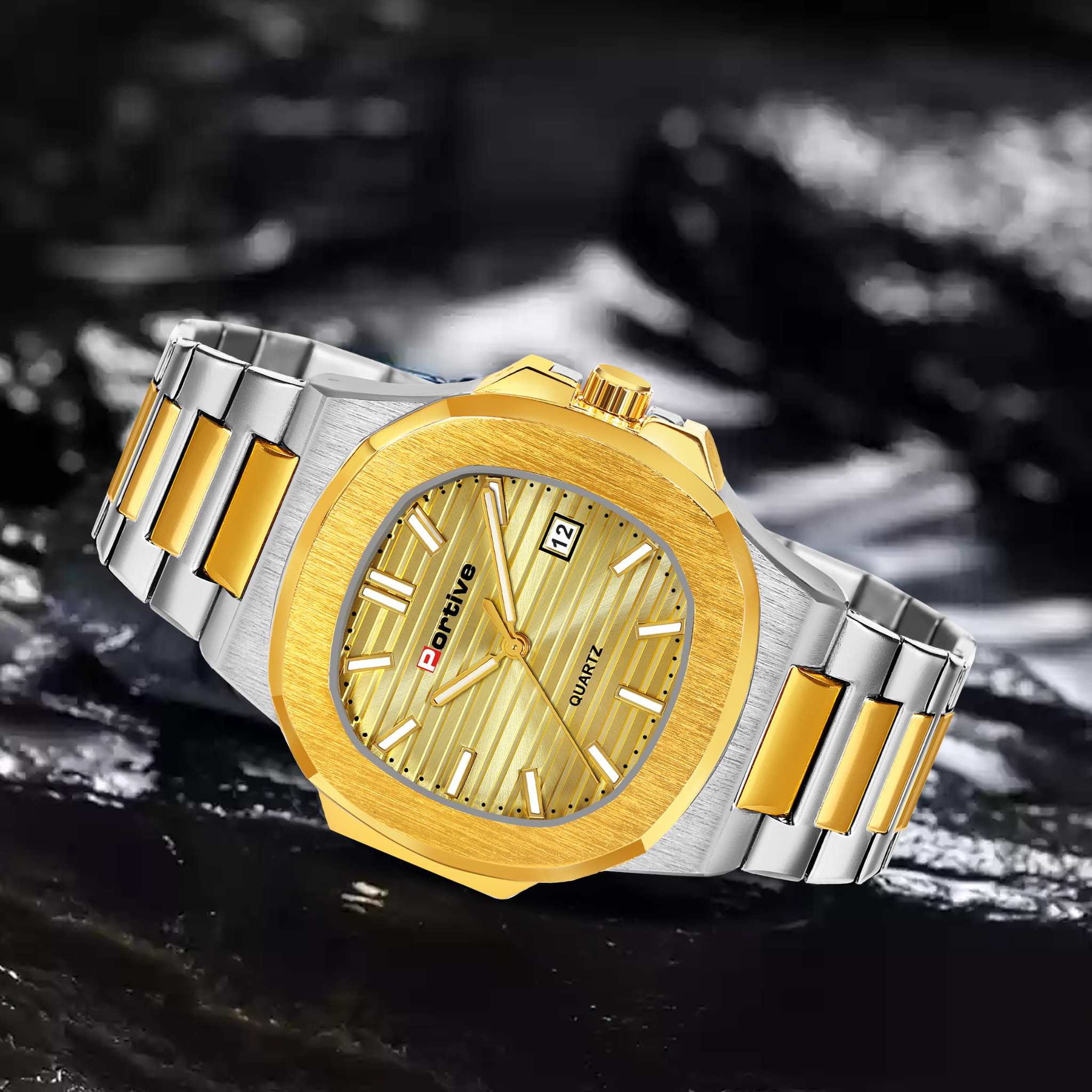 BRANDED TWO TONE GOLDEN WATCH